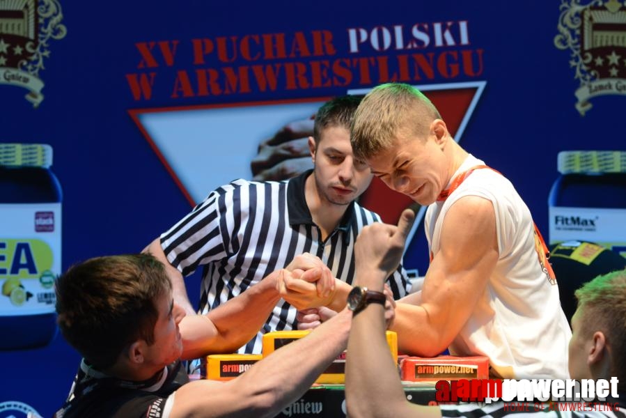 XV Puchar Polski 2014 - lewa ręka - eliminacje # Siłowanie na ręce # Armwrestling # Armpower.net