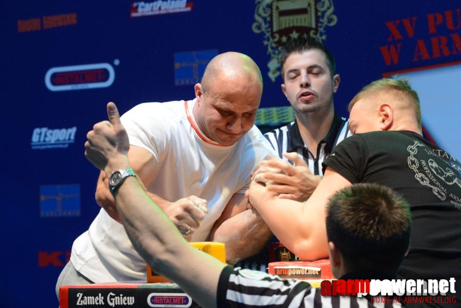 XV Puchar Polski 2014 - lewa ręka - eliminacje # Siłowanie na ręce # Armwrestling # Armpower.net